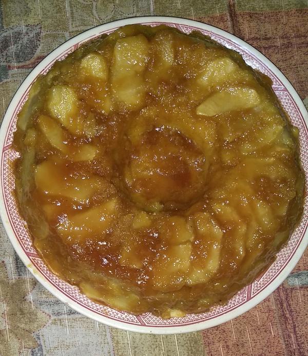 Torta invertida de manzanas Fácil económica y deliciosa