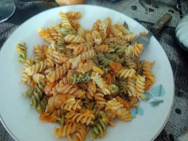 Pasta Con Calabaza Y Queso De Cabra