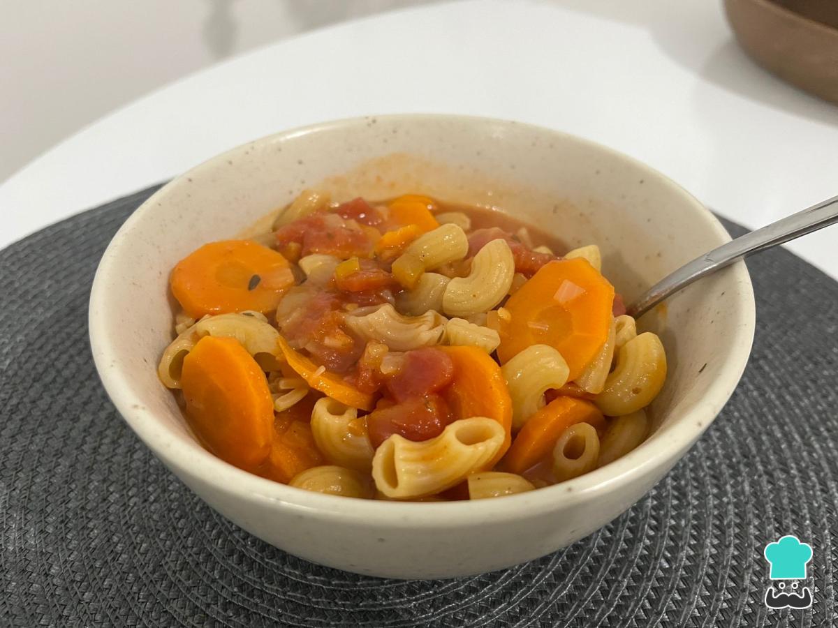 Receta de Guiso de fideos sin carne