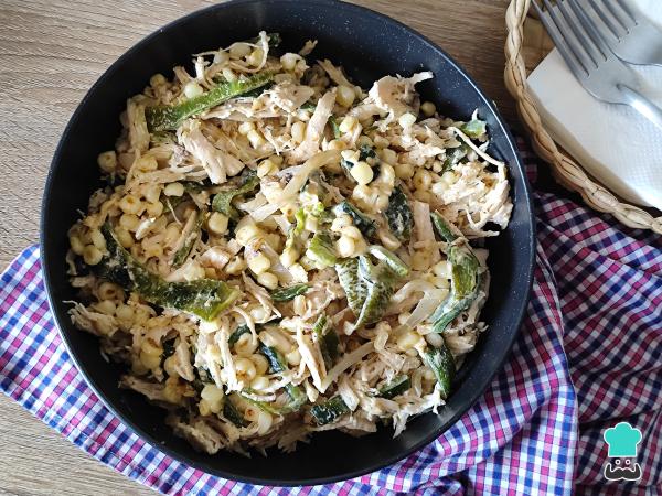 Receta de Pollo con rajas poblanas - Paso 7