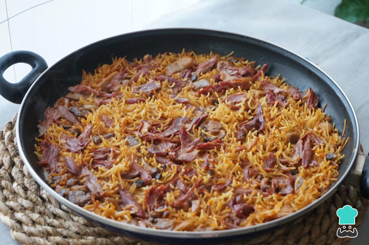 Receta de Fideuá de pato