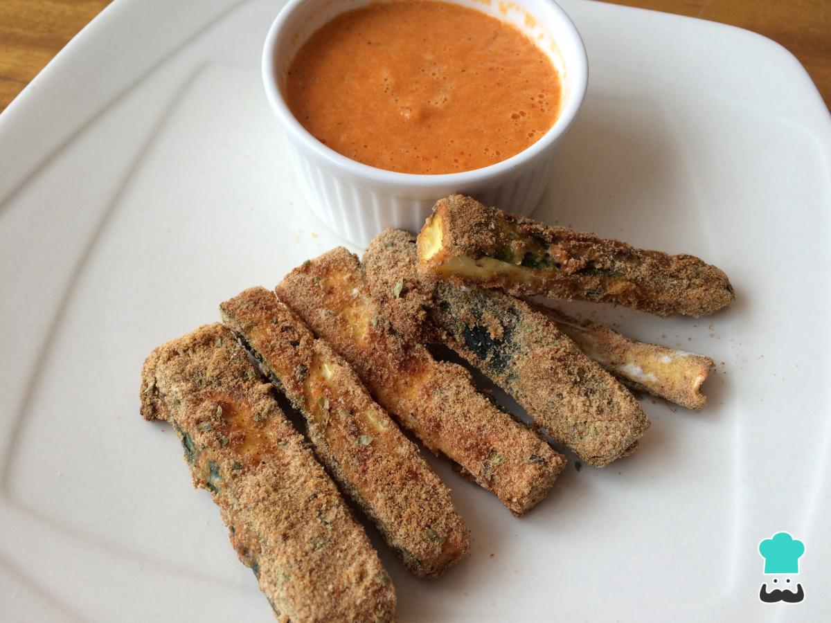 Receta de Palitos de calabacín apanados al horno