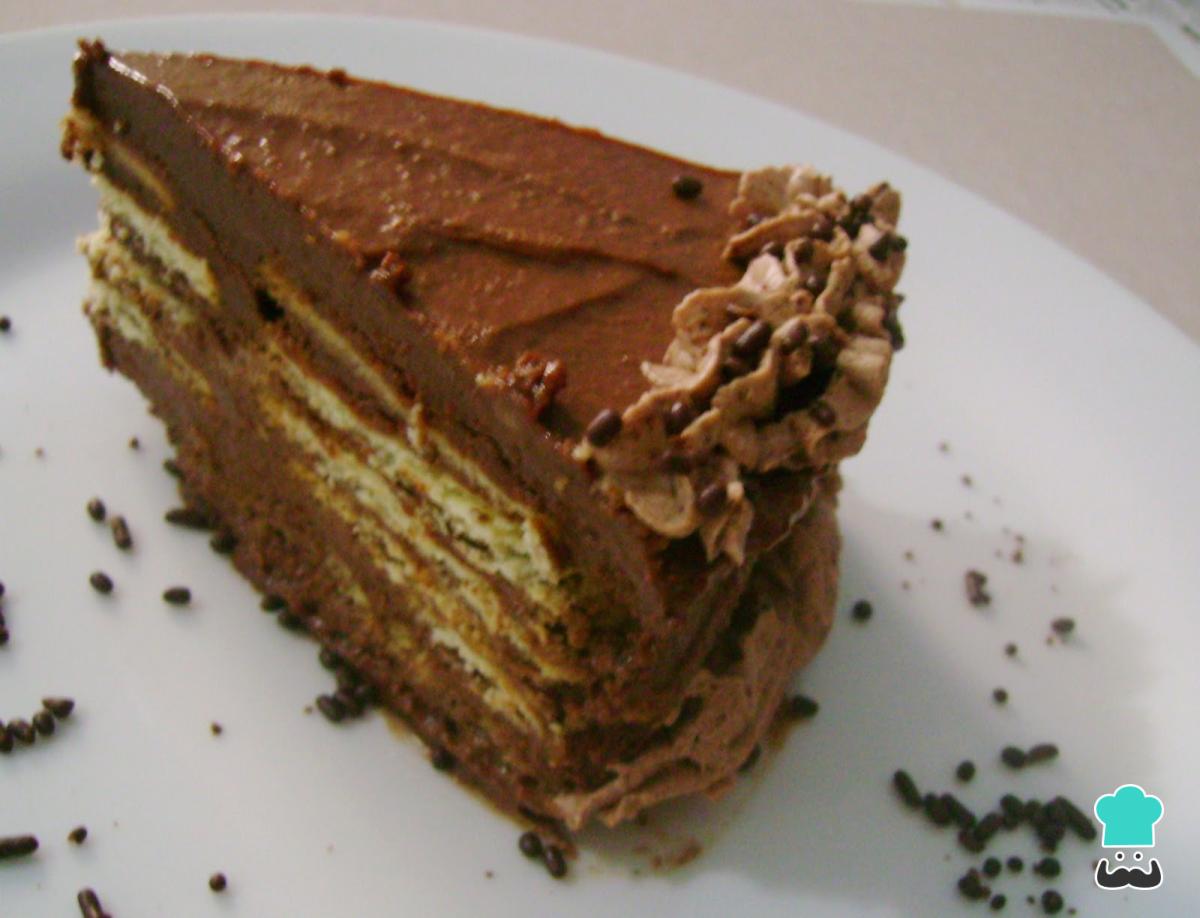 Receta de Marquesa de chocolate con ron