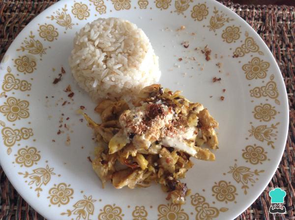 Receta de Pechuga de pollo al curry con arroz