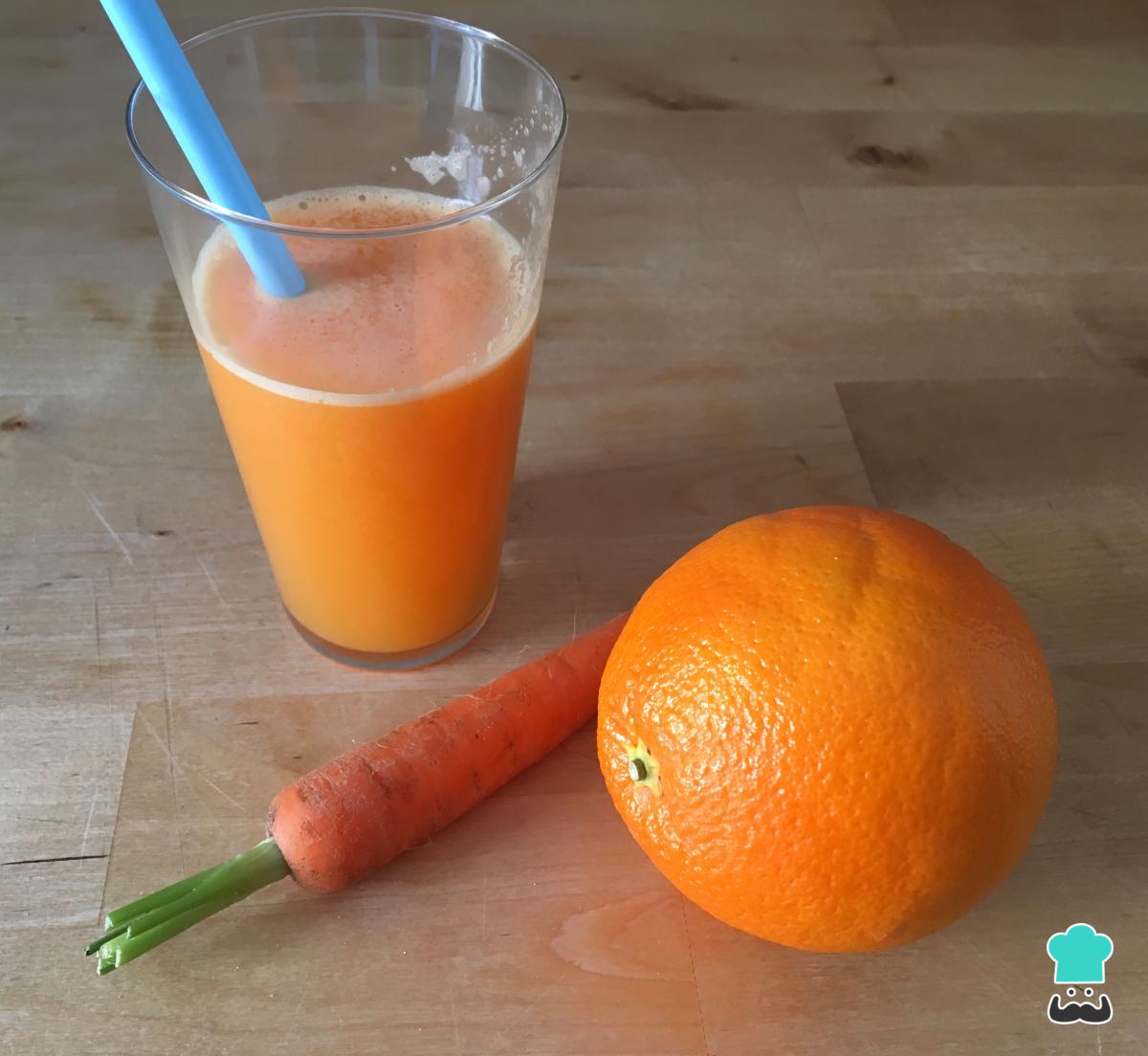 Jugo de zanahoria con naranja para embarazadas
