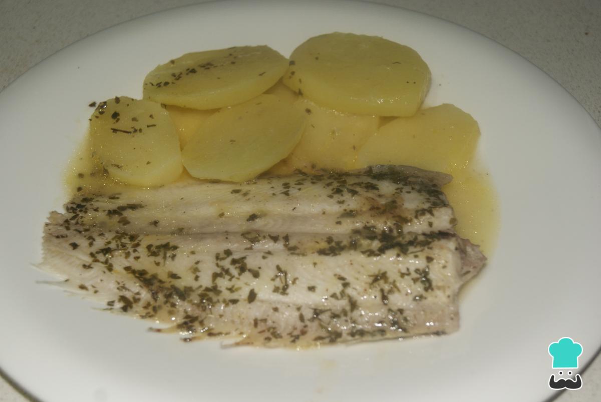 Receta de Lenguado con patatas al microondas