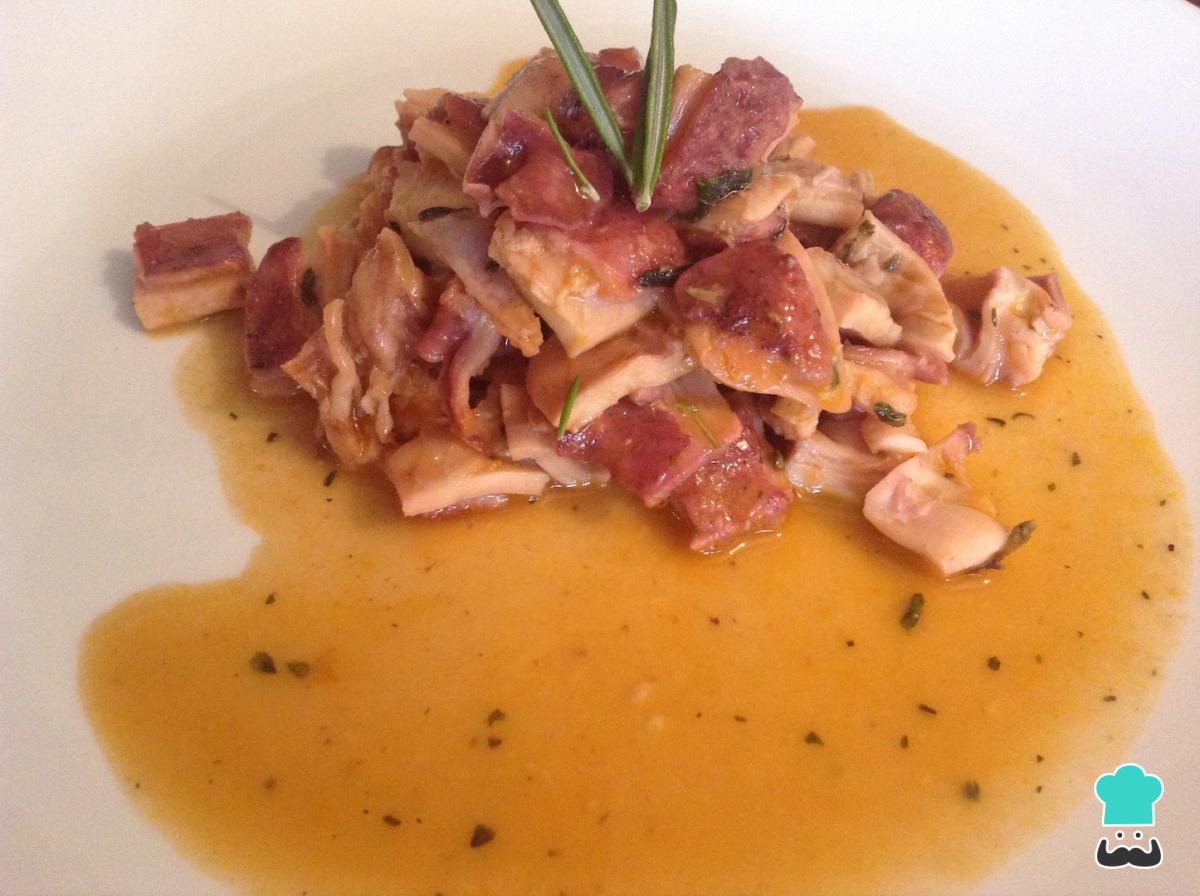 Receta de Pulpo en salsa americana