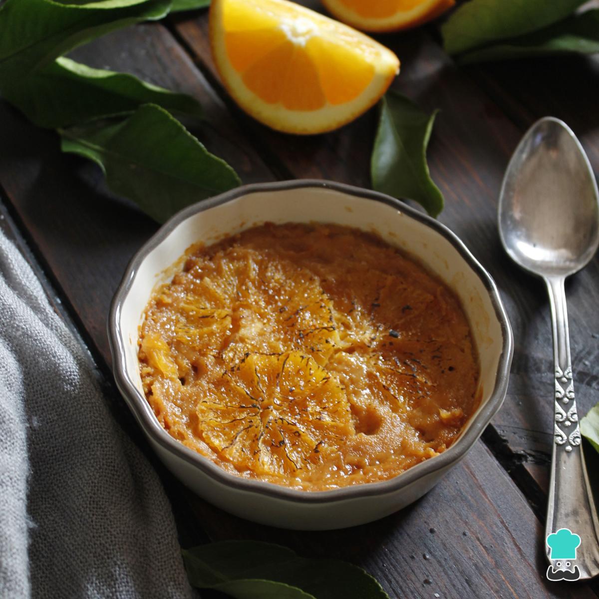 Receta de Flan de naranja con nata líquida