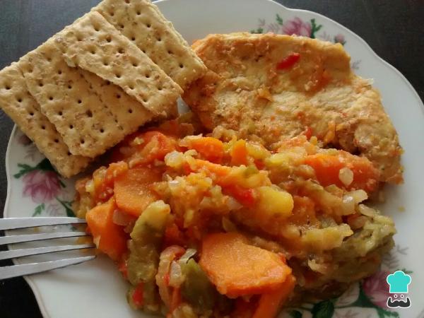 Receta de Verduras guisadas con pollo