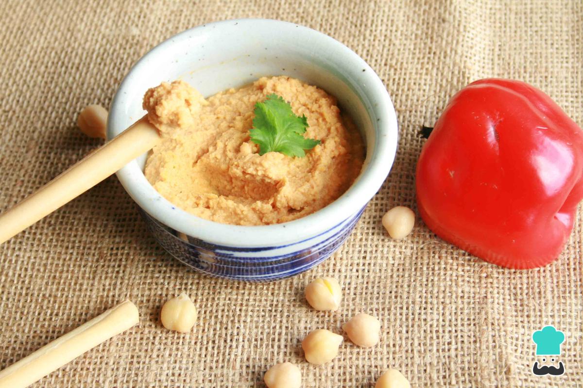 Receta de Hummus de pimiento asado