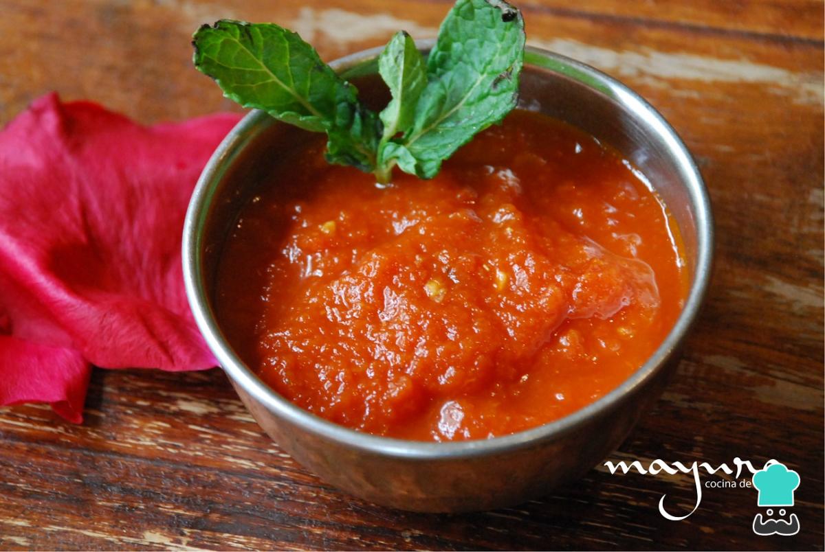 Receta de Salsa de tomate picante india