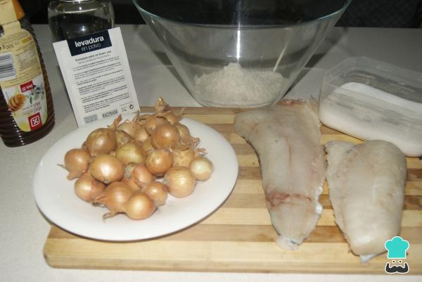 Receta de Bacalao rebozado a la miel - Paso 1