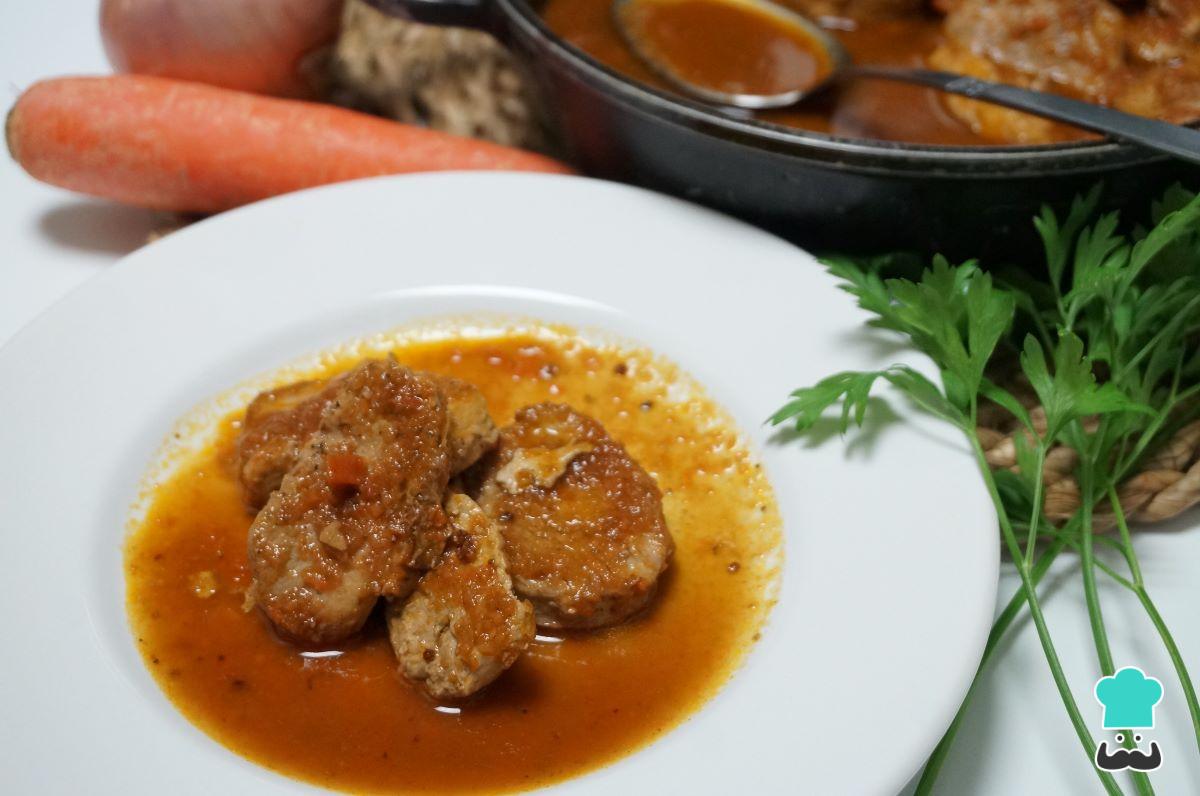 Receta de Solomillo de cerdo en salsa española
