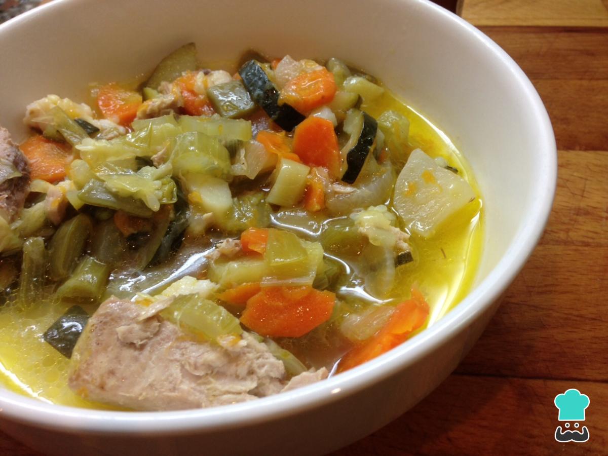Receta de Sopa de verduras con pescado