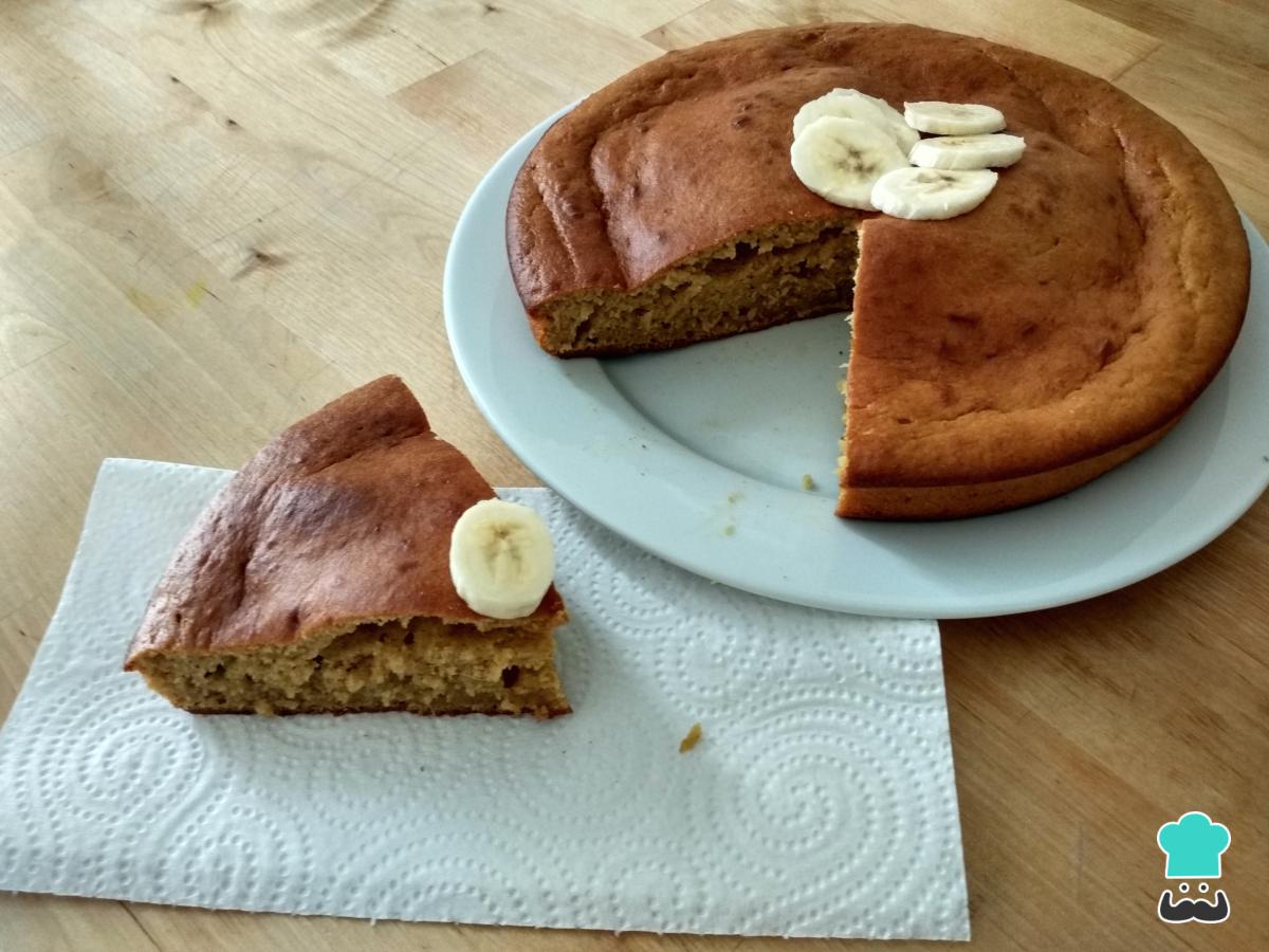 Receta de Bizcocho de mango y plátano