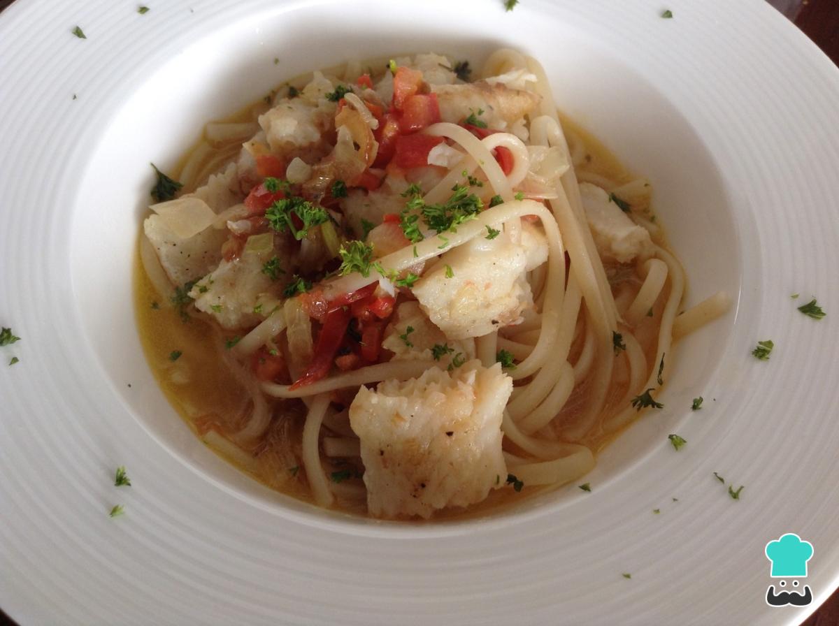 Receta de Fideos a la cazuela con pescado