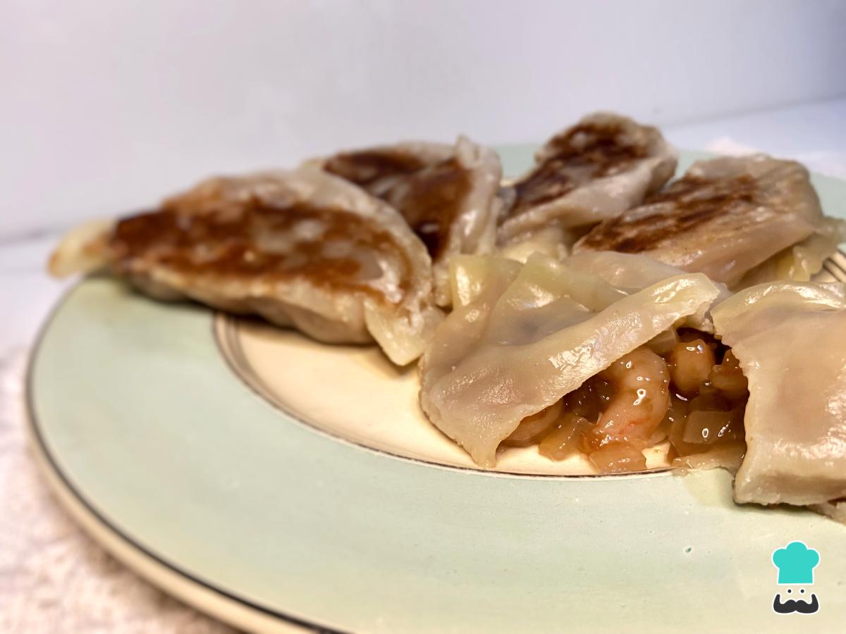 Receta de Gyozas de langostinos