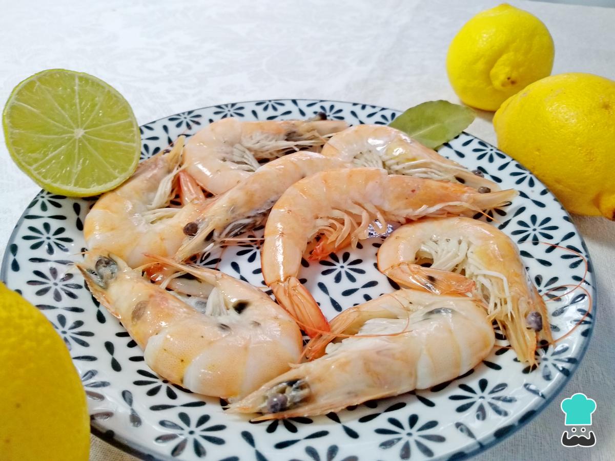 Receta de Langostinos cocidos