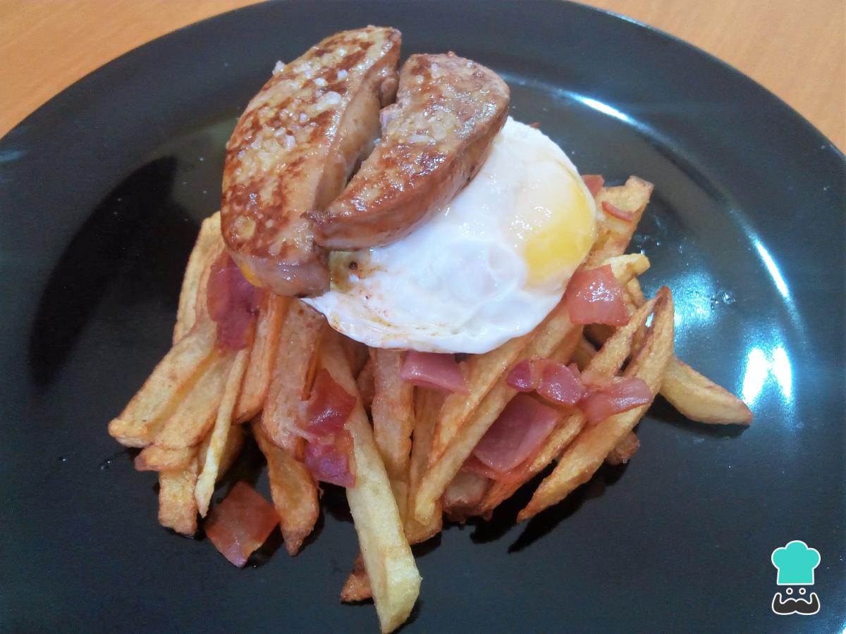 Receta de Huevos estrellados con foie