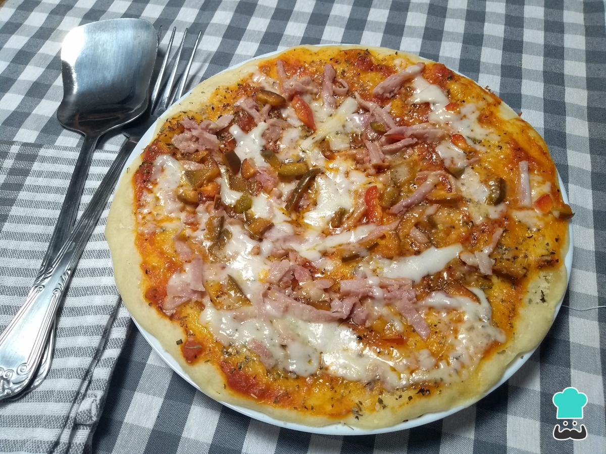 Receta de Pizza en microondas