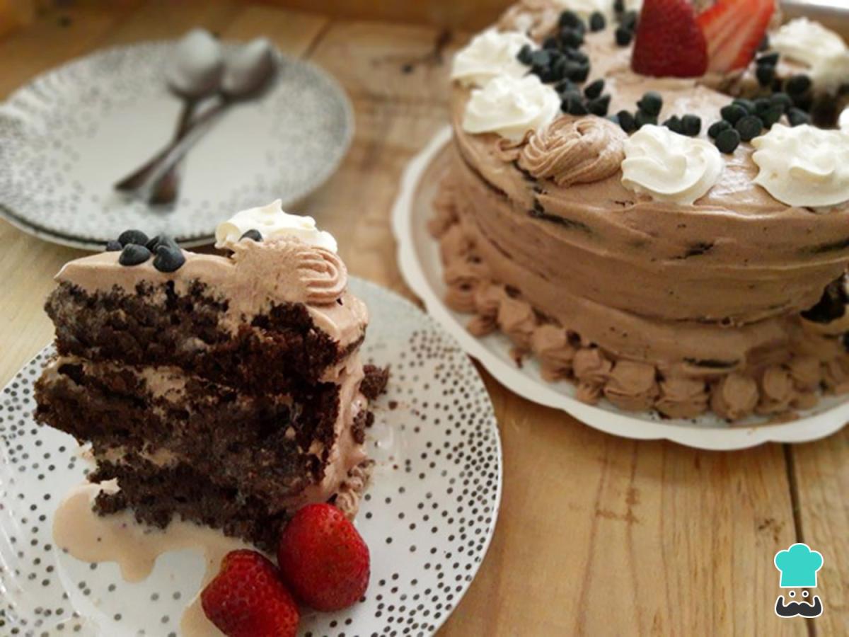 Receta de Pastel de tres leches de chocolate