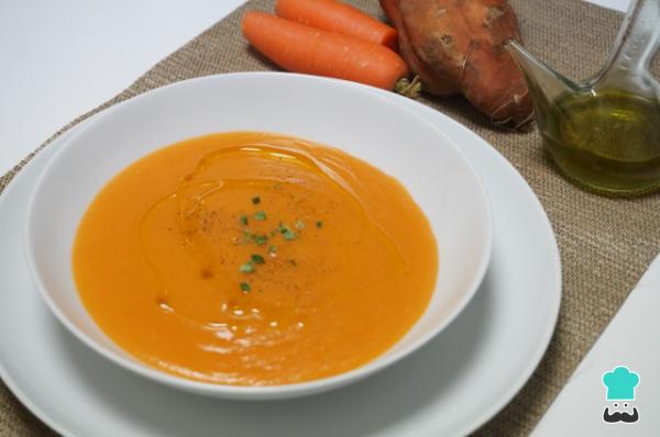 Receta de Crema de boniato y zanahoria