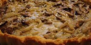 Receta de quish de champiñones