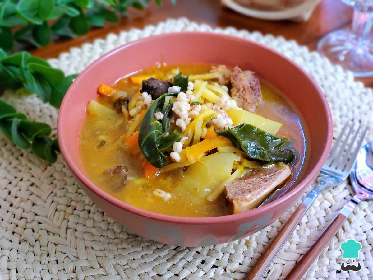 Receta de Sopa de olluco