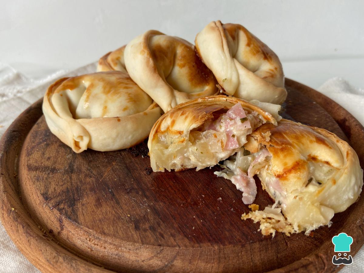 Receta de Empanadas de jamón, queso y cebolla
