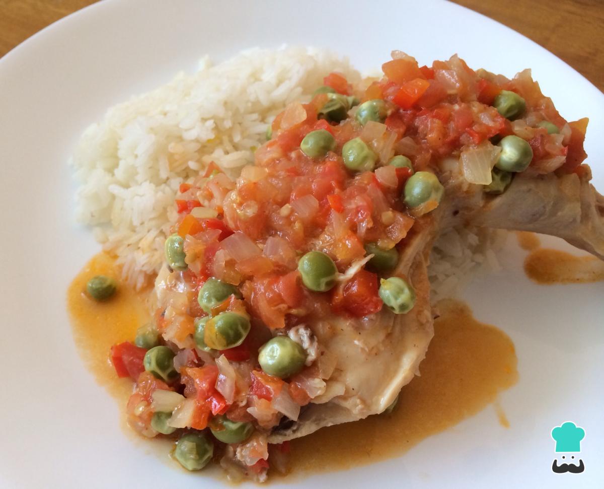 Receta de Pollo guisado con arroz