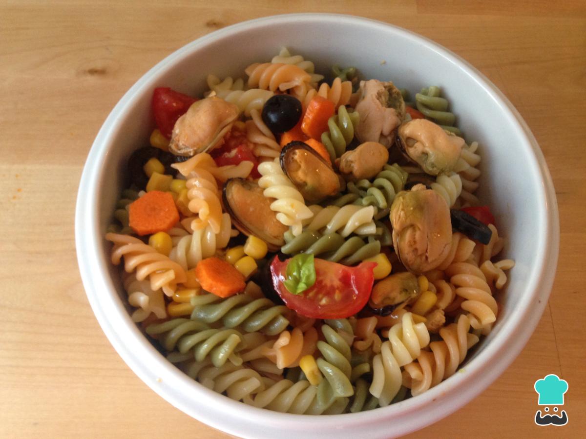 Receta de Ensalada de pasta con mejillones