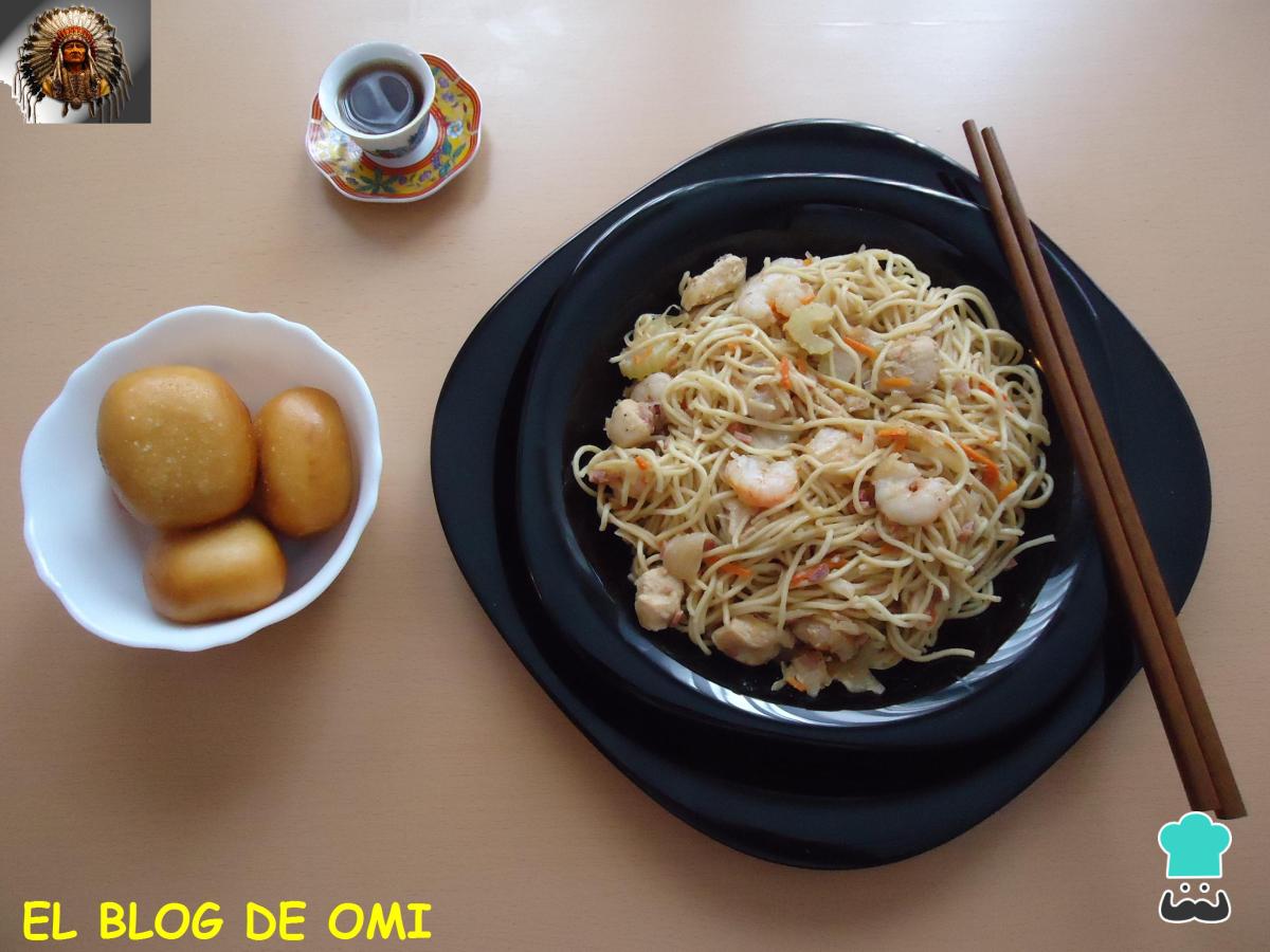 Receta de Fideos chinos a la Birmana