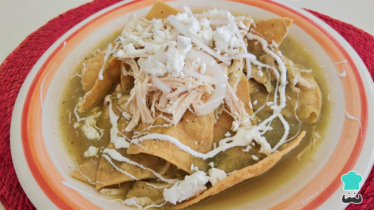 Receta de Chilaquiles verdes con pollo