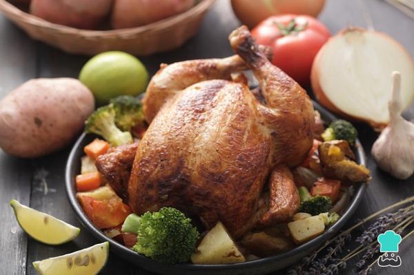 Receta de Pollo al horno con verduras