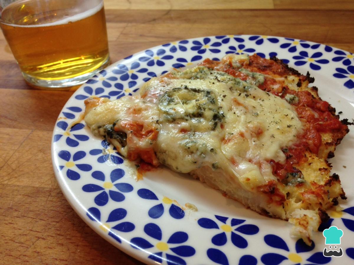 Receta de Masa de pizza de coliflor