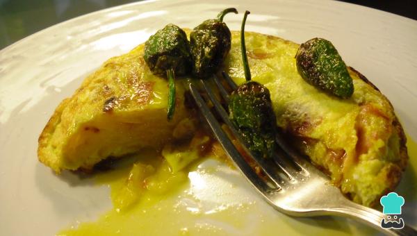 Receta de Deliciosa Tortilla de lacón