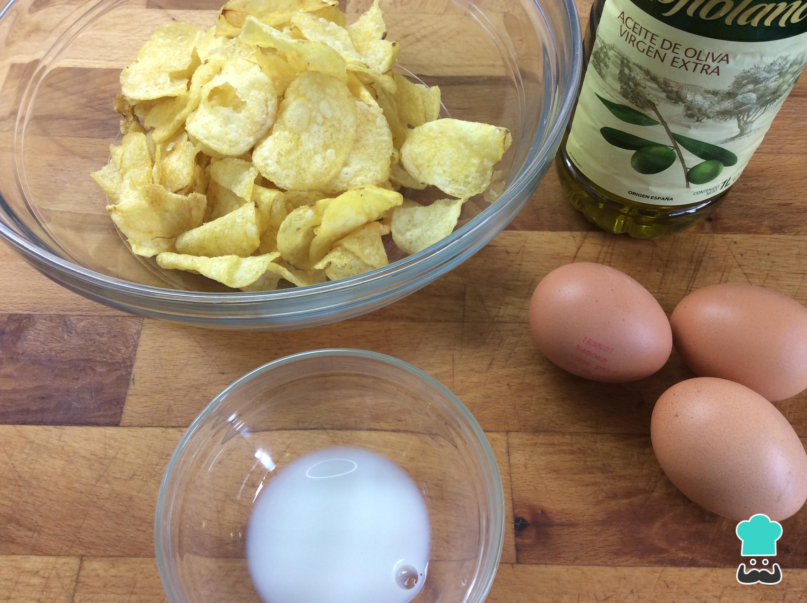Tortilla de patatas chips Fácil