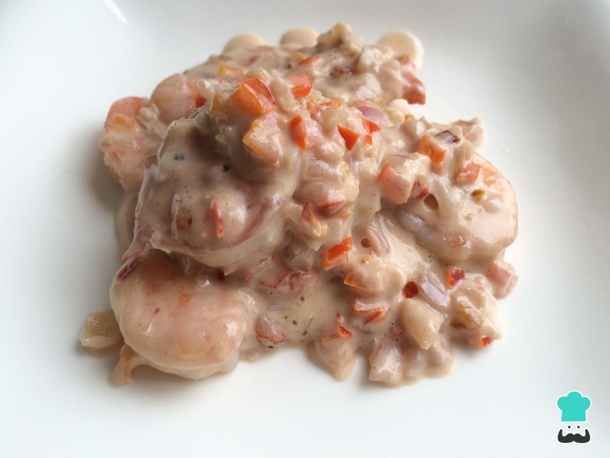 Receta de Fricasé de gambas