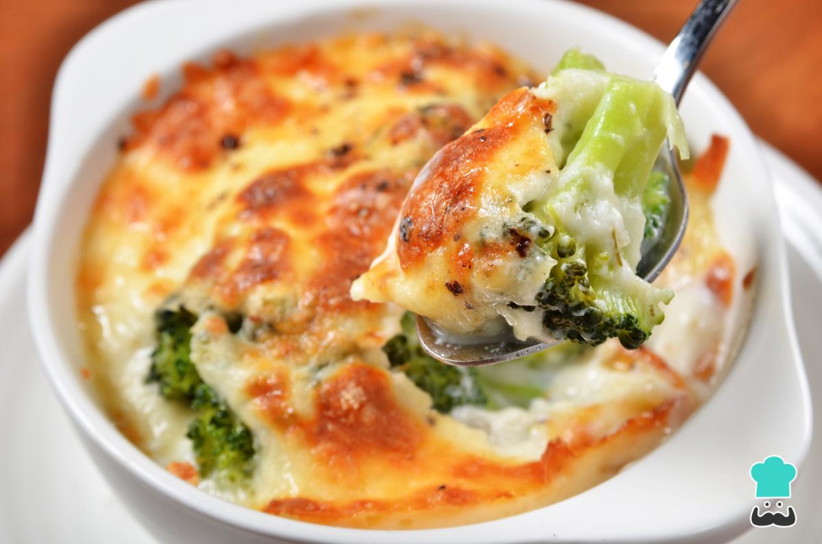 Receta de Brócoli gratinado con jamón y queso