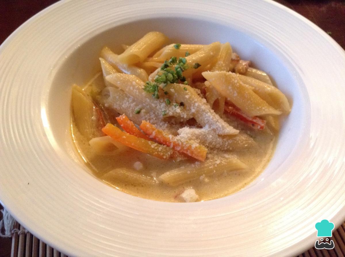 Receta de Pasta con salsa de queso brie