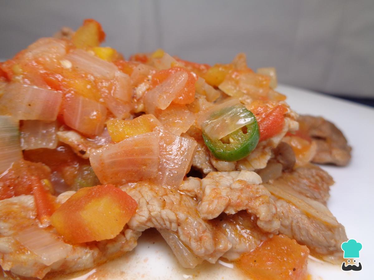 Receta de Bistec de res a la mexicana