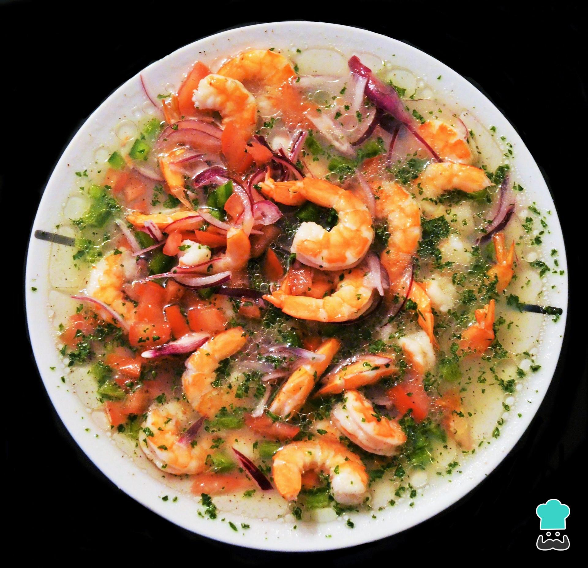 Receta ceviche de camaron colombiano