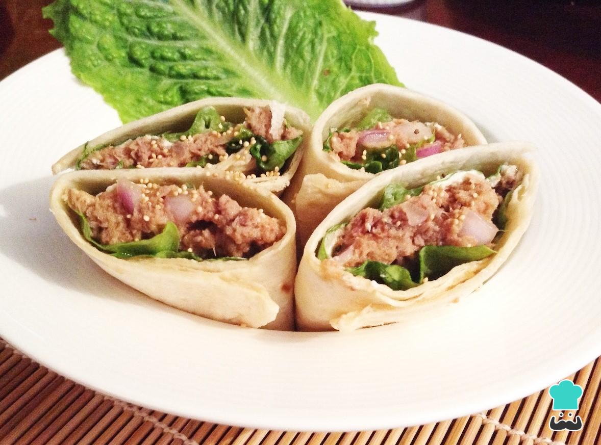 Wrap de atún con queso Fácil