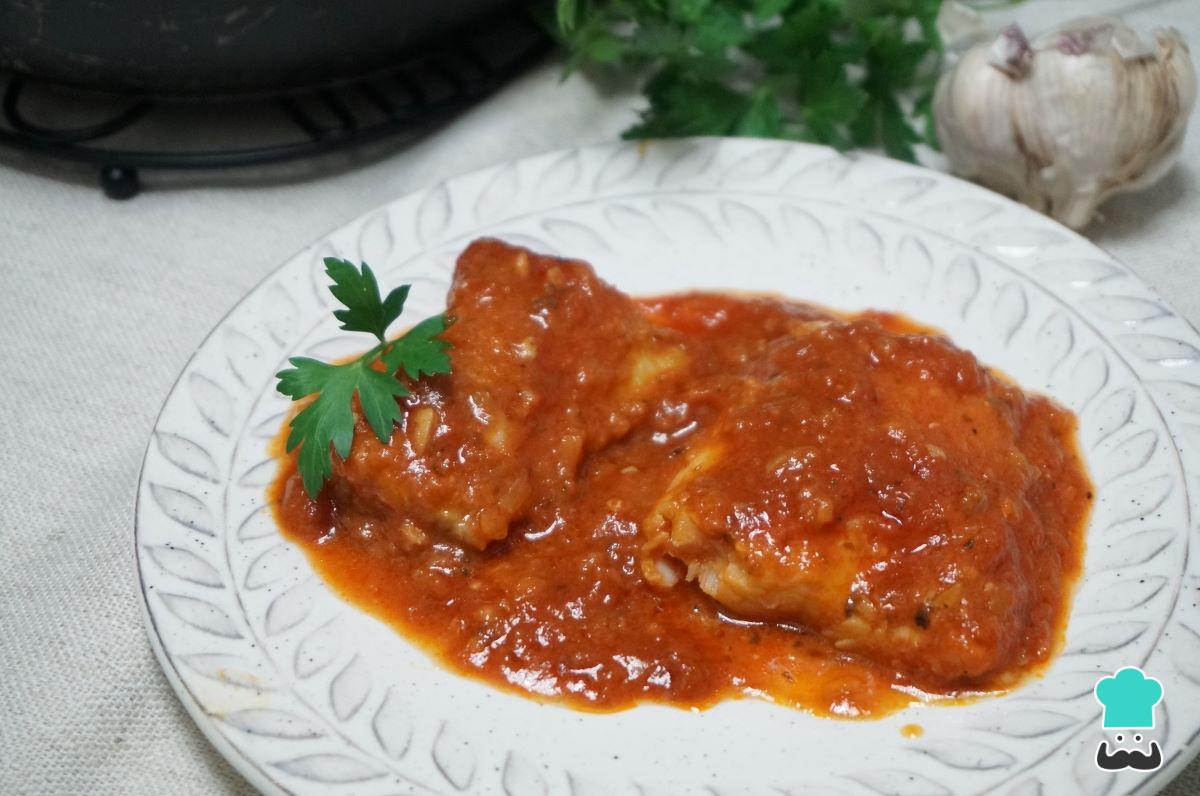 Receta de Bacalao con tomate de la abuela