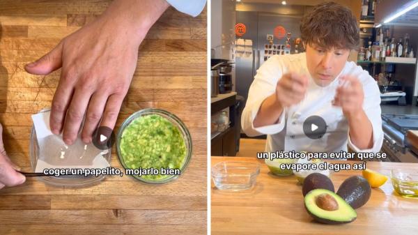 Jordi Cruz, chef: “Para que el aguacate no se oxide, el truco infalible es cubrirlo con papel húmedo y film para bloquear el aire” - El método infalible según Jordi Cruz para evitar la oxidación del aguacate
