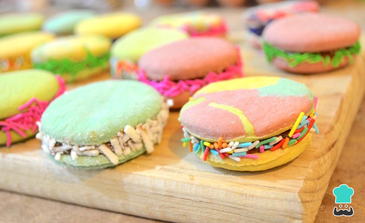 Receta de Alfajores de colores