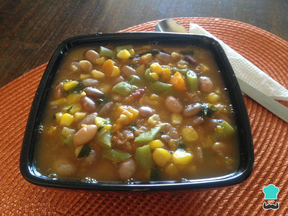 Receta de Porotos con pilco