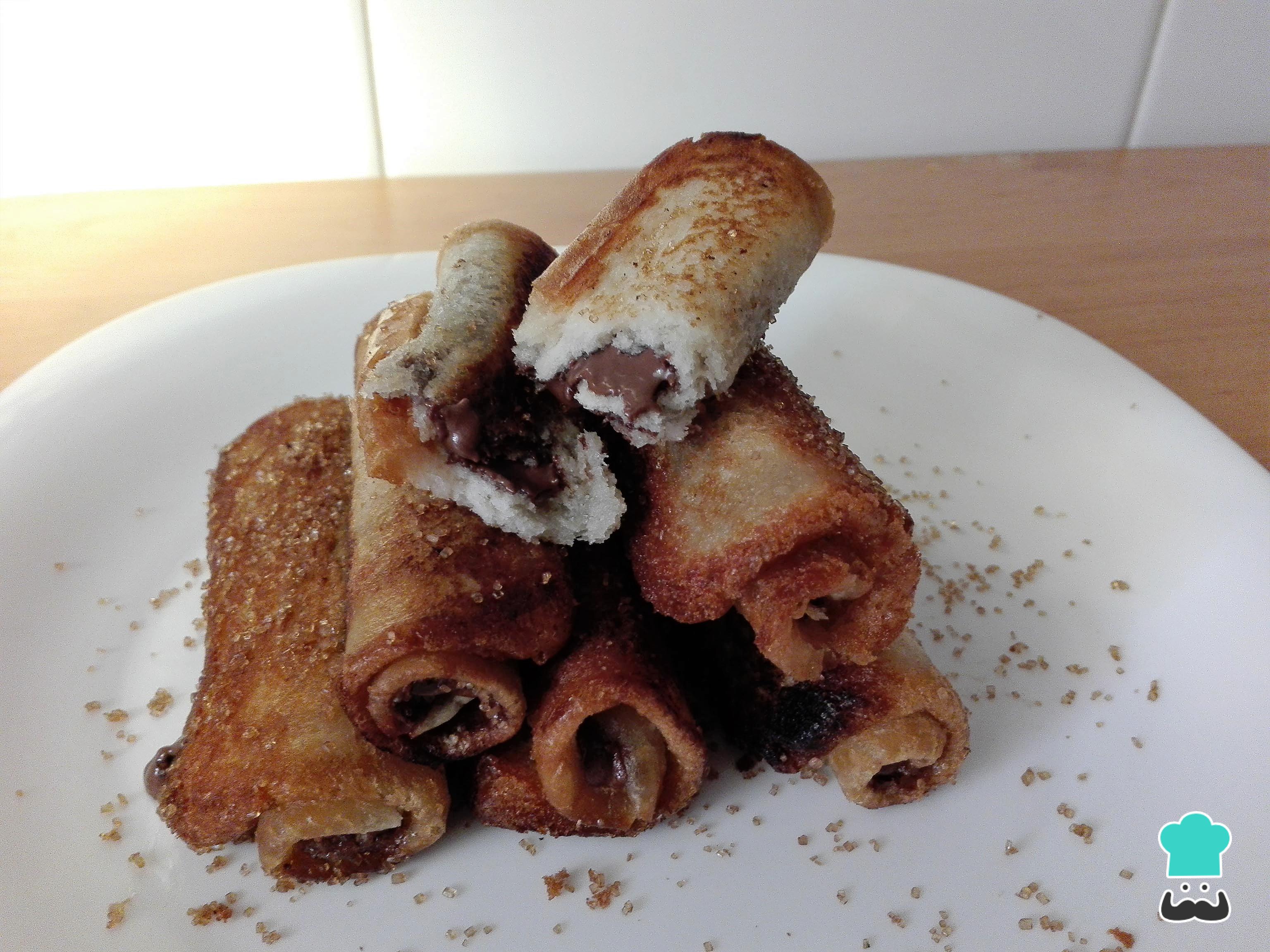 Receta de French toast roll ups