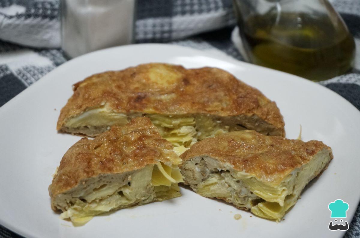 Receta de Tortilla de alcachofas congeladas