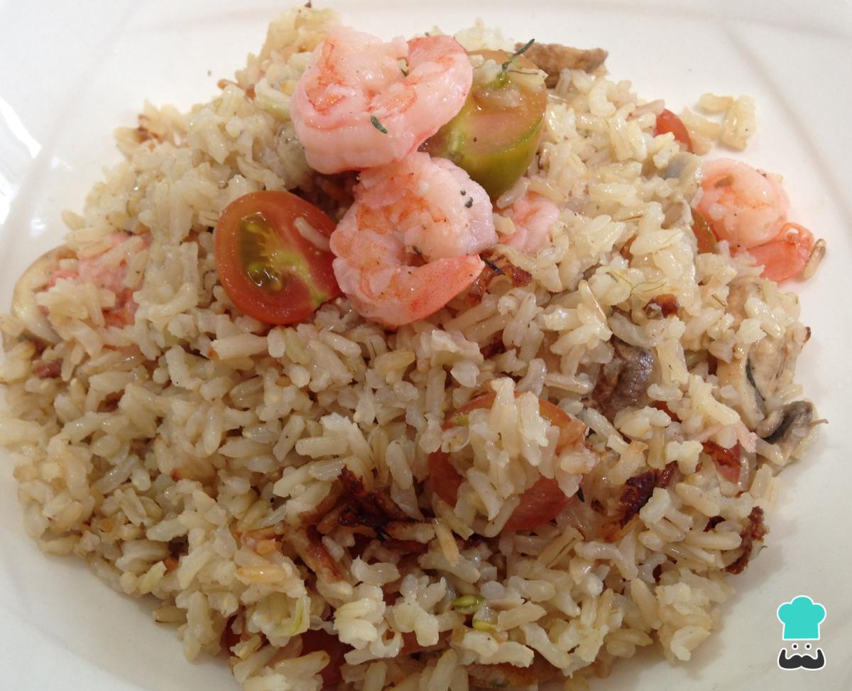 Receta de Ensalada de arroz con gambas